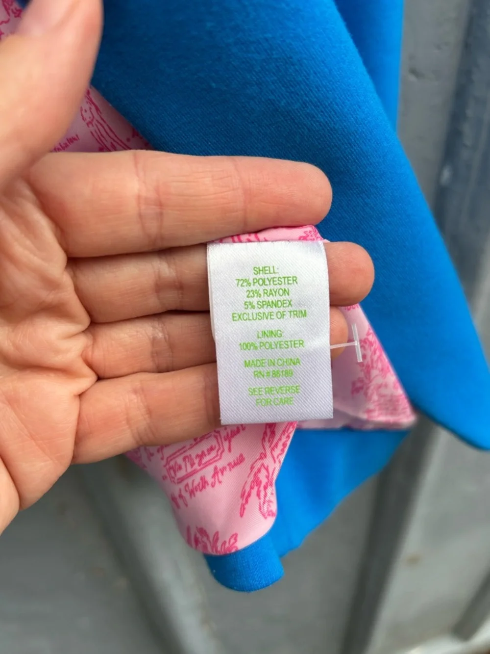 Lilly Pulitzer Vibrant Blue Blazer, Large - Picture 10 of 10